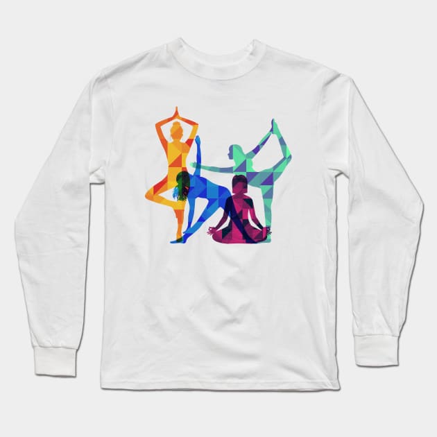 Yoga Long Sleeve T-Shirt by Mako Design 